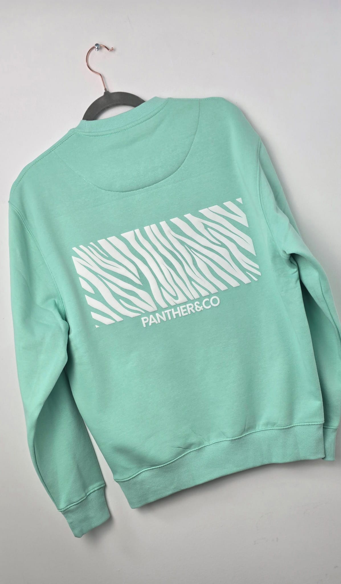 SUDADERA UNISEX CUELLO REDONDO VERDE AGUA