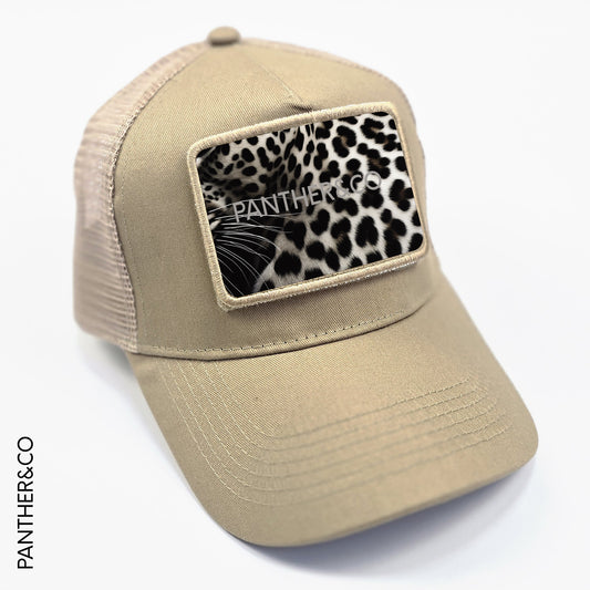 GORRA TRUCKER BEIGE PARCHES INTERCAMBIABLES PRINT BLK