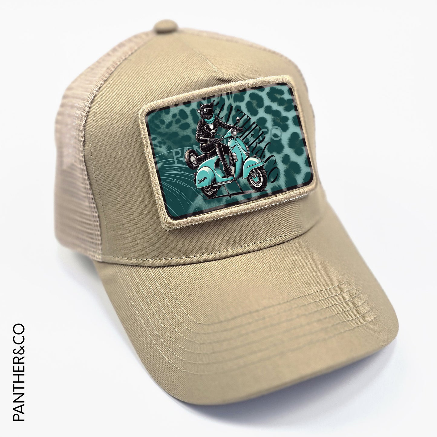GORRA TRUCKER BEIGE PARCHES INTERCAMBIABLES VESPA
